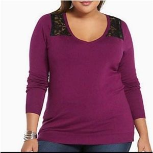TORRID Purple Sweater size 00 / 8/10